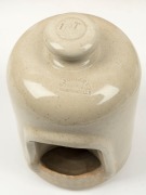 FOWLER pottery bird feeder, bread crock and three jars, (5 items), the bird feeder 16cm high - 3