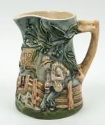 WALTZING MATILDA pottery jug with musical movement, 19.5cm high - 2