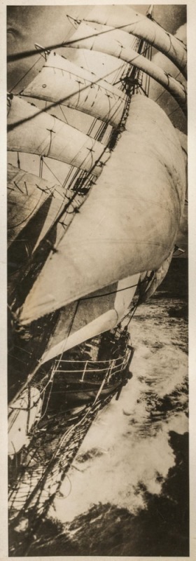 THE B.A.N.Z. ANTARCTIC EXPEDITION:Official original photograph by Captain Frank Hurley:Image B17 - Title: Rolling Home through the 'Roaring Forties',with official "MAWSON ANTARCTIC EXPEDITION" handstamp verso, together with the official letterhead, title,