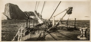 THE B.A.N.Z. ANTARCTIC EXPEDITION:Official original photograph by Captain Frank Hurley:Image B19 - Title: New Antarctic Lands Discovered by the B.A.N.Z. Expedition,with official "MAWSON ANTARCTIC EXPEDITION" handstamp and release date "MONDAY JUN. 15, 193