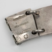 EDWARD SCHAFER of Melbourne antique Australian silver necklace, circa 1880, stamped "SCHAFER, Melbourne, Sterling" with crown mark, ​​​​​​​39cm long, 72 grams total - 2