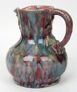 ALISON DAVIDSON hand-built pottery jug with applied grapes and leaves, incised "Alison Davidson", ​​​​​​​19.5cm high - 3