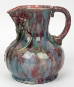 ALISON DAVIDSON hand-built pottery jug with applied grapes and leaves, incised "Alison Davidson", ​​​​​​​19.5cm high - 4