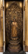 An antique Ashoka Buddha Japanese travelling shrine, Meiji period, 19th century, ​​​​​​​48cm high - 2