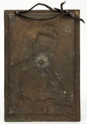 "His Grace Most Revd. DANIEL MANNIX D.D. Archbishop Of Melbourne", cast bronze wall plaque, early 20th century, ​​​​​​​23 x 16cm - 2