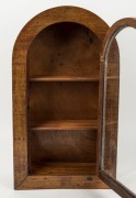 An antique Australian fiddleback blackwood dome-topped cabinet, 19th century, 53cm high - 2