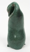 KLYTIE PATE green glazed bird statue, incised "Klytie Pate", 21.5cm high - 4