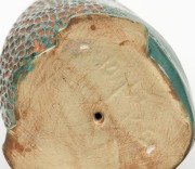 KLYTIE PATE green glazed bird statue, incised "Klytie Pate", 21.5cm high - 5