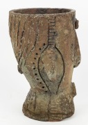 GUS McLAREN&nbsp;pottery garden planter, incised "Gus McLaren" 29cm high. PROVENANCE: Purchased from Betty McLaren sale at Merimbula N.S.W. - 2