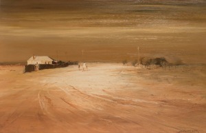 COLIN ROSS PARKER (1941 - ), Summer Heat, Wilcannia, Western N.S.W., oil on board, signed lower right "Colin Parker", 50 x 75cm, 65 x 91cm overall