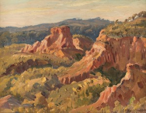 MAX MIDDLETON (1922-2013), untitled landscape, oil on canvas, signed lower right "Max Middleton", 34 x 44cm, 48 x 58cm overall