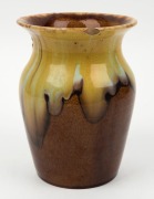 REMUED&nbsp;pottery vase with applied grapes and leaf, incised "Remued, Hand Made", 19cm high - 3