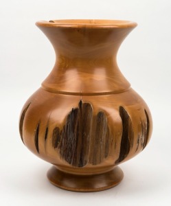 A vintage Tasmanian huon pine mantle urn, 20th century,  ​​​​​​​35cm high 