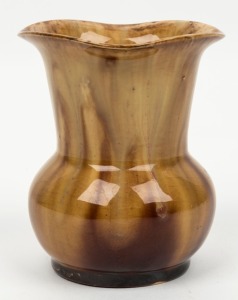 ALLAN JAMES brown glazed pottery vase, incised "A. James, Melbourne", 11cm high 