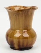 ALLAN JAMES brown glazed pottery vase, incised "A. James, Melbourne", 11cm high  - 2