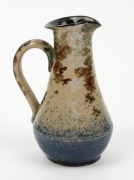 P.P.P. (PREMIER POTTER PRESTON) jug with speckled and sponge work glaze, circular black factory mark to base "P.P.P.", further incised "13", 12cm high  - 3