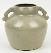DOROTHY SUTHERLAND two handled pottery vase, incised "Dorothy Sutherland". Sutherland worked with both Klytie Pate and John Barnard Knight in Melbourne during the 1940s and 50s.&nbsp; 18cm high, 21cm wide - 2