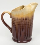 REMUED&nbsp;pottery jug with mauve and cream glaze,&nbsp; incised "Remued 72", bearing original foil label,&nbsp; 22.5cm high&nbsp; - 3