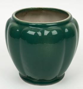 SUNSHINE ELECTRIC green glazed ceramic vase, 15cm high 