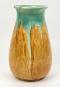 CORNWELL'S green and brown glazed pottery vase,  circular factory mark to base, "Cornwell's Brunswick", 30cm high  - 2