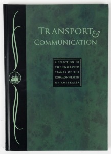 2005 "A Selection of the Engraved Stamps of the Commonwealth of Australia - Transport & Communication" comprising reprinted die proofs in emerald-green on archival paper, including unissued 5/- First Trans-Indian Ocean Aerial Survey, 5/- Harbour Bridge & 