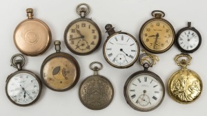 POCKET WATCHES, group of ten assorted examples 19th and 20th century,