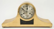 An unusual brass cased Napoleon hat mantle clock with two train American movement, early to mid 20th century, ​​​​​​​26cm high