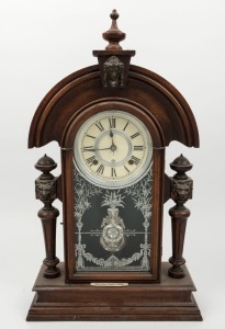 ANSONIA "King" antique American parlour clock, eight day time and strike movement with Roman numerals, 19th century, 60cm high