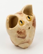 SCHAER pottery cat vase, impressed "Shaer, Australia", ​​​​​​​9.5cm high - 2