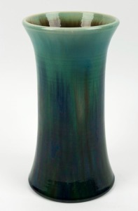 HOFFMAN blue and green glazed pottery vase, impressed mark to base "Hoffman Australia", 26cm high