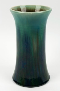 HOFFMAN blue and green glazed pottery vase,  impressed mark to base "Hoffman Australia", 26cm high 