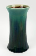 HOFFMAN blue and green glazed pottery vase,  impressed mark to base "Hoffman Australia", 26cm high  - 2