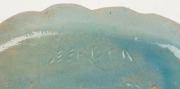 UNA DEERBON&nbsp;pottery platter with applied floral decoration and ring handle,&nbsp; incised "Deerbon", 24cm wide - 4