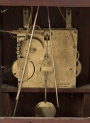 An antique German table clock in carved walnut case, three train chiming movement with Arabic numerals, early 20th century, 45cm high - 2