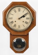 Three antique drop-dial wall clocks, American and German, 19th/20th century, ​​​​​​​the largest 68cm high - 3