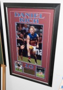 BRISBANE LIONS: Jonathan Brown signed photo (framed 50 x 38cm) together with a Daniel Rich signed photo (framed 89 x 56cm); both with ASM Certificates of Authenticity. (2 items). - 2