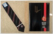 TESTIMONIAL YEAR DISPLAYS: 1978/79/80 Glenn Turner with the Benefit Tie and souvenir book; Zaheer Abbas with Benefit Tie and 1983 Benefit Year booklet; and Richard Hadlee Testimonial Year 1994 tie and book signed by Hadlee. (6 items). - 2