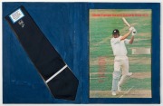 TESTIMONIAL YEAR DISPLAYS: 1978/79/80 Glenn Turner with the Benefit Tie and souvenir book; Zaheer Abbas with Benefit Tie and 1983 Benefit Year booklet; and Richard Hadlee Testimonial Year 1994 tie and book signed by Hadlee. (6 items). - 4