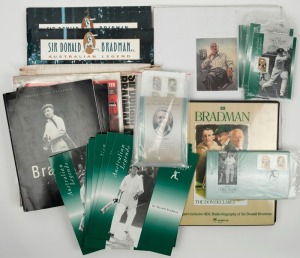 DON BRADMAN: A collection of newspaper cuttings, magazines, stamps, First Day Covers, thr Bradman tapes and other ephemeral material, mainly from the 1990s to 2008, the centenary of his birth.