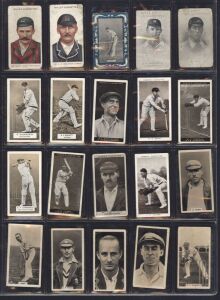 A 1900s-1950s duplicated range in an album; mixed condition. Noted 1957 Benaud signed Barratt's card. (60+).