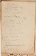 A 1929-31 AUTOGRAPH ALBUM with pages featuring the "Australian Fifth Test 1929" team, the English team of 1929, South Australia XI 1929, various State teams; the Australian Rugby League Touring Team, etc. Many good signatures; condition variable.  - 4