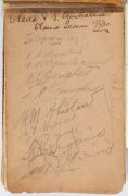 A 1929-31 AUTOGRAPH ALBUM with pages featuring the "Australian Fifth Test 1929" team, the English team of 1929, South Australia XI 1929, various State teams; the Australian Rugby League Touring Team, etc. Many good signatures; condition variable.  - 8