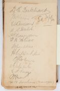 A 1929-31 AUTOGRAPH ALBUM with pages featuring the "Australian Fifth Test 1929" team, the English team of 1929, South Australia XI 1929, various State teams; the Australian Rugby League Touring Team, etc. Many good signatures; condition variable.  - 10