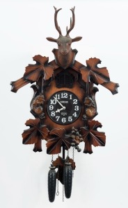 BIRDIE reproduction cuckoo style clock with Seiko quartz movement, 20th century, 58cm high