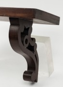 An antique timber clock bracket, 19th century, ​​​​​​​28cm high, 48cm wide, 22cm deep - 4