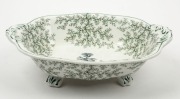 SHERIFF OF VAN DIEMEN'S LAND rare porcelain serving bowl, circa 1825, stamped "Mr. Dudley Fereday Sheriff of Van Diemen's Land", 9cm high, 32cm wide - 2