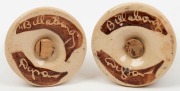 DYSON "Billabong" pair of pottery condiments,&nbsp; signed and titled on the bases, 10cm and 10.5cm high&nbsp; - 3