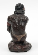 Fired plaster figure of a seated Aboriginal,&nbsp; signed "A. Beres (?) N.S.W. 1951", ​​​​​​​15cm high&nbsp; - 3
