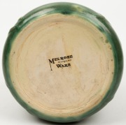 MELROSE WARE green glazed pottery vase with gum leaf decoration, stamped "Melrose Ware, Australian", ​​​​​​​15.5cm high - 3