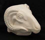 ERIC JUCKERT ram's head bookend, incised "Eric Juckert, Aust.", ​​​​​​​14cm high